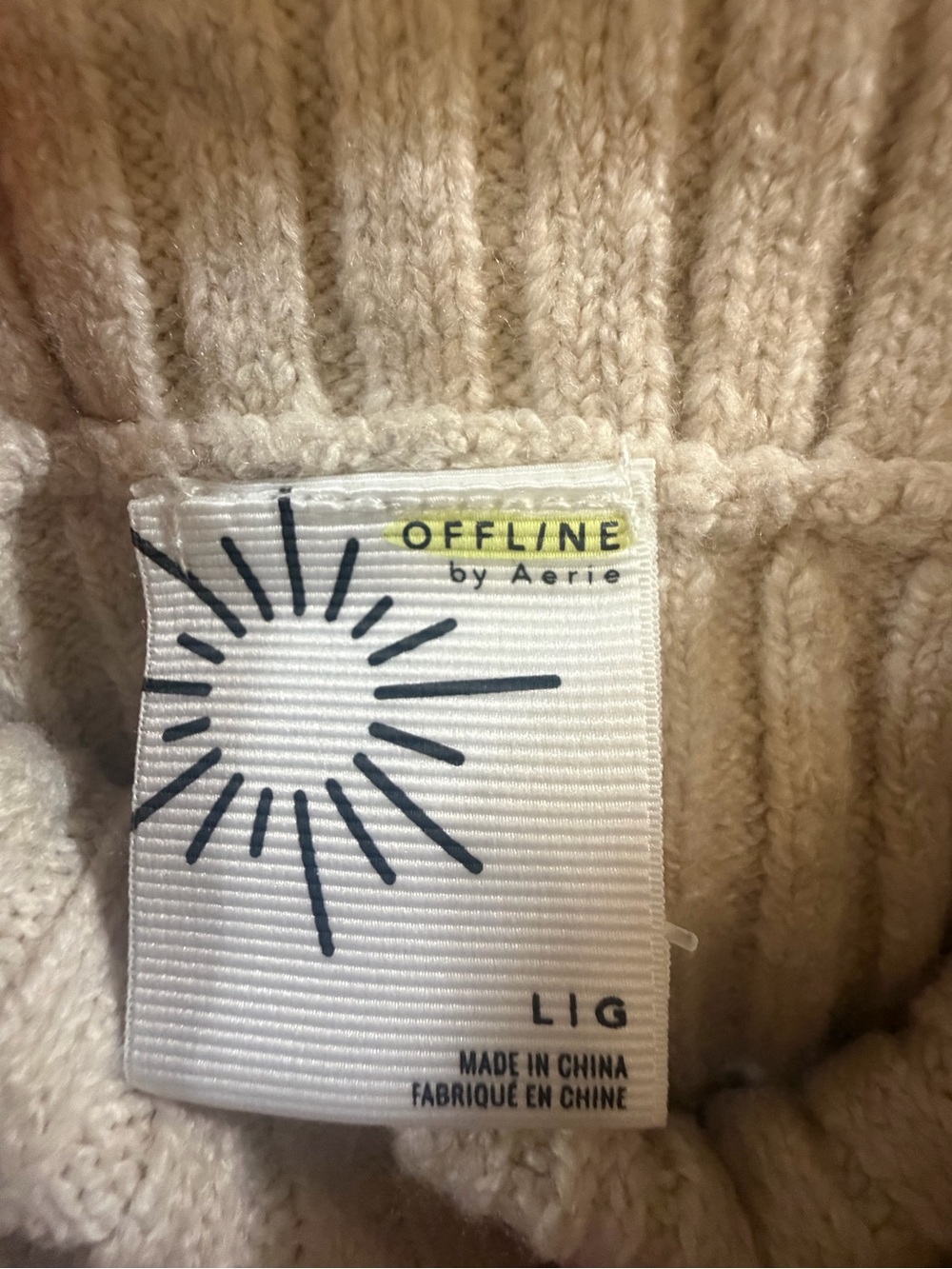 Off-Shoulder Ribbed Knit Sweater - Cream - Picture 2 of 6